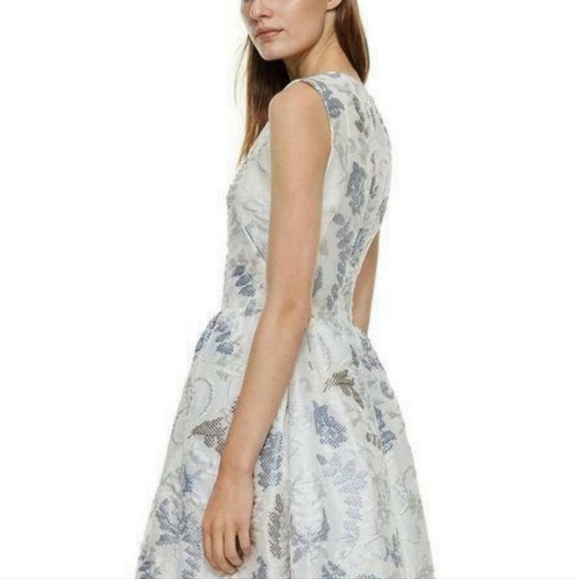 Tory Burch Jacquard Cloque Dahlia Ivory Gown Dress Formal - Picture 10 of 11